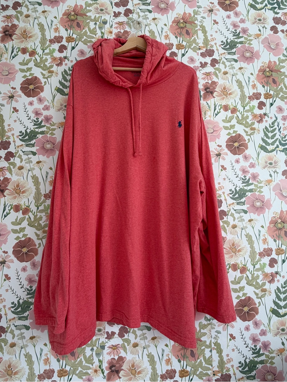 MenPolo Ralph Lauren Red Hoodie Tee 5X